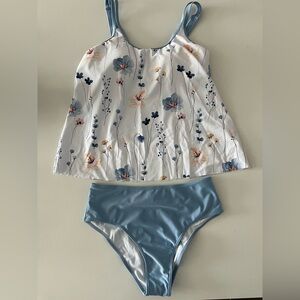 NEW tankini Swim Set - Blue and White